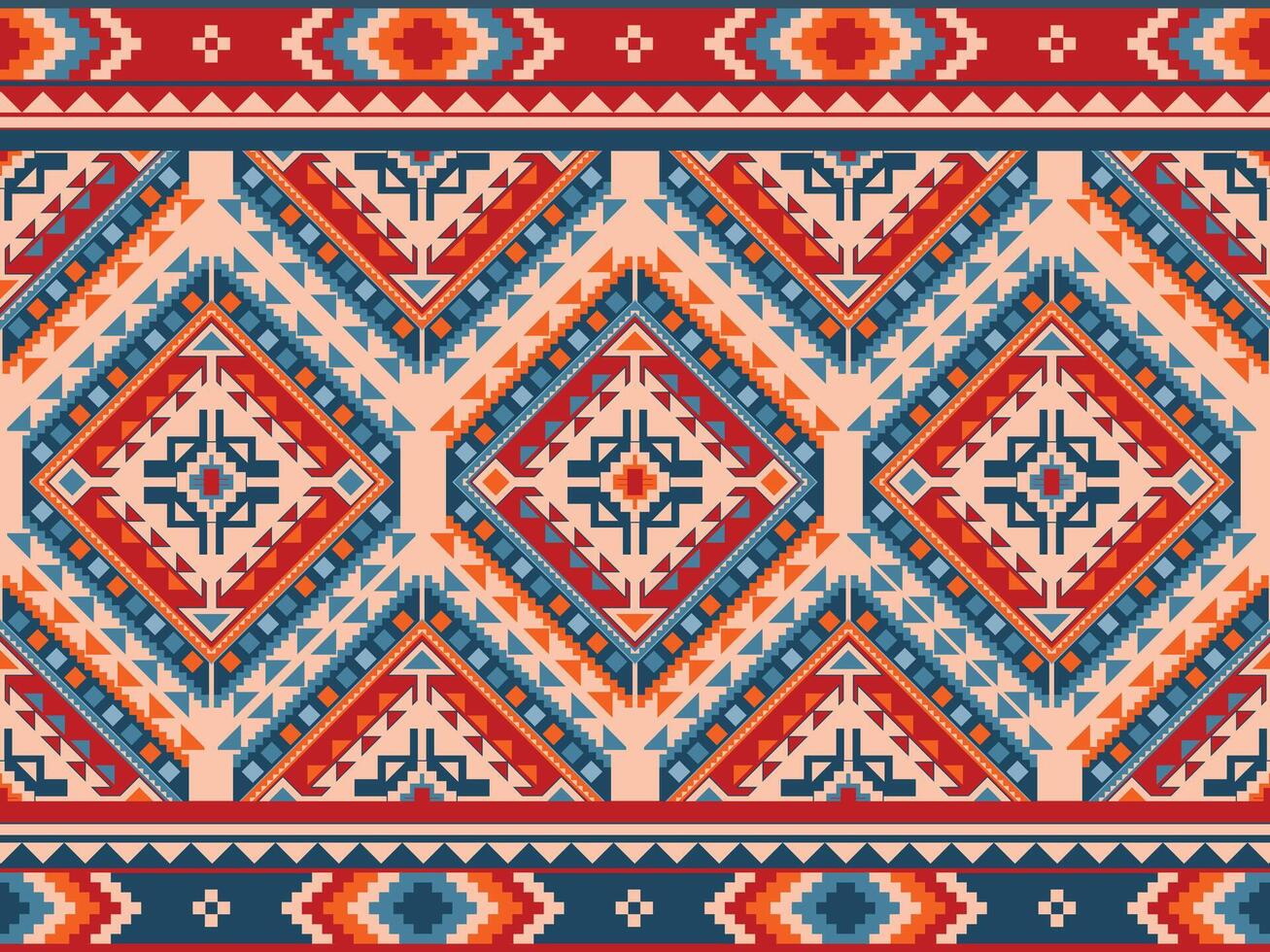 inheems Amerikaans Indisch ornament patroon meetkundig etnisch textiel structuur tribal aztec patroon Navajo Mexicaans kleding stof naadloos decoratie mode vector