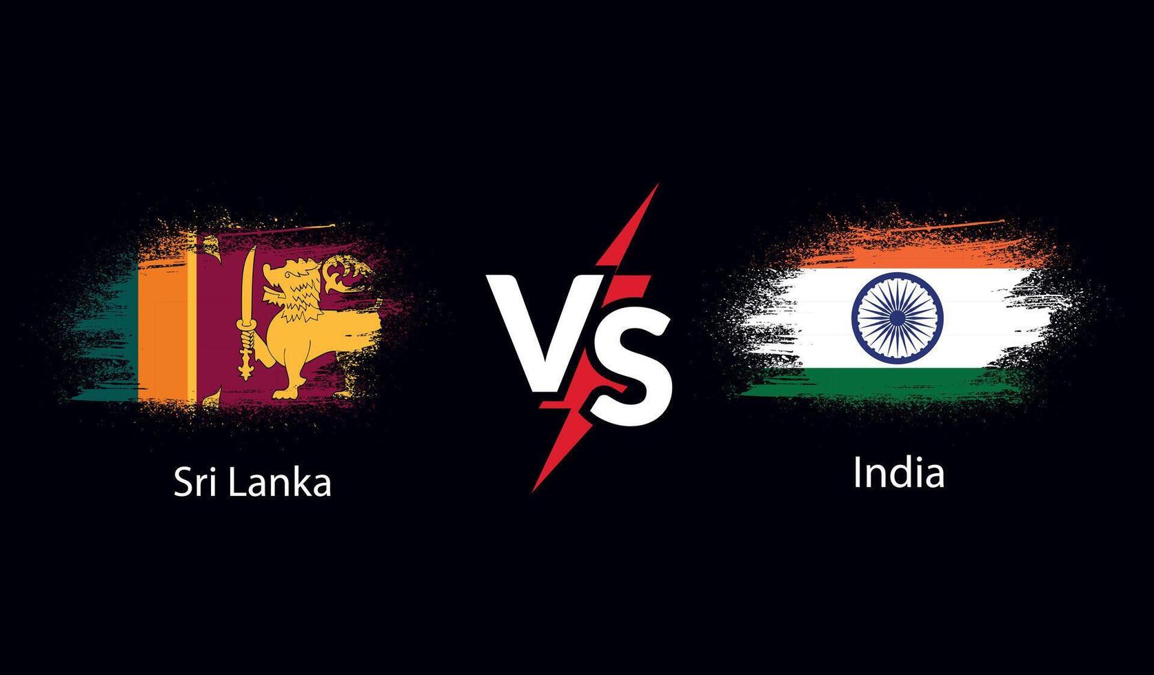 sri lanka vs Indië vlag ontwerp vector