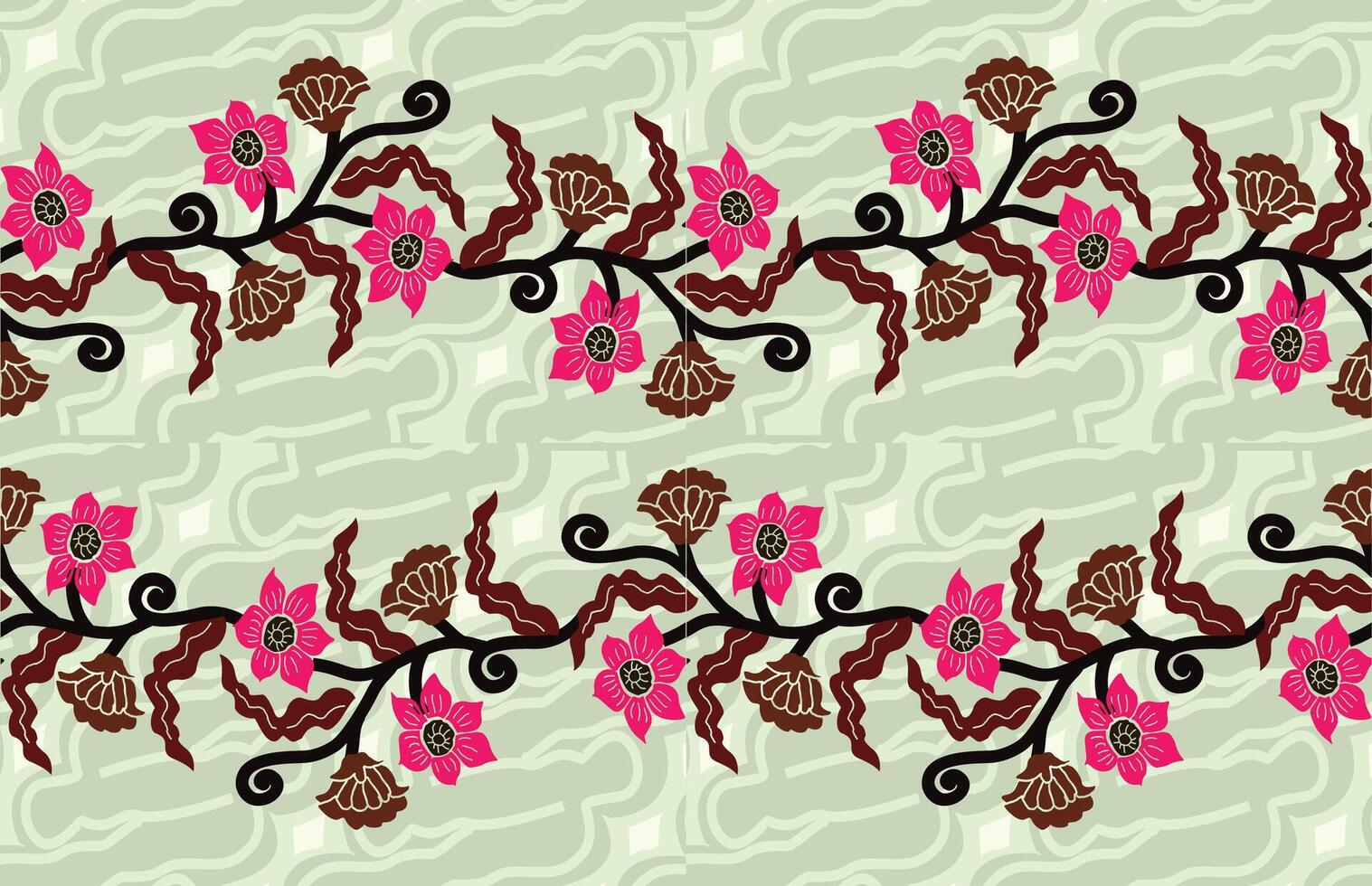 gedrukt Indonesisch batik motieven met exclusief en klassiek balinees stijl bloemen en fabriek patronen zijn geschikt voor divers doeleinden. eps 10 vector