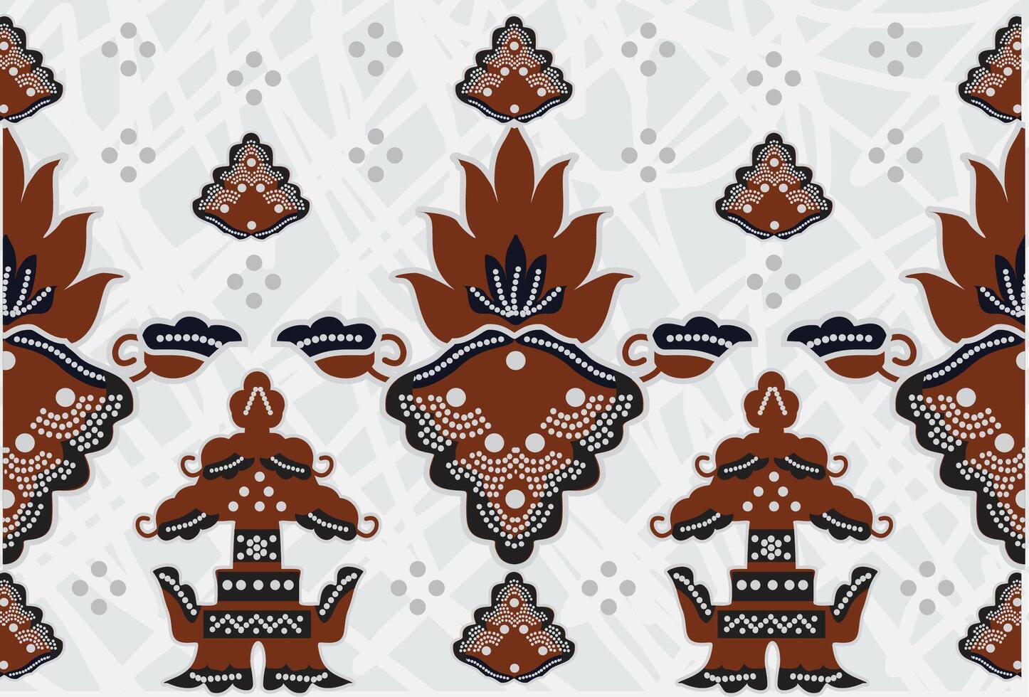 Indonesisch batik motieven met heel kenmerkend, exclusief fabriek patronen. eps 10 vector