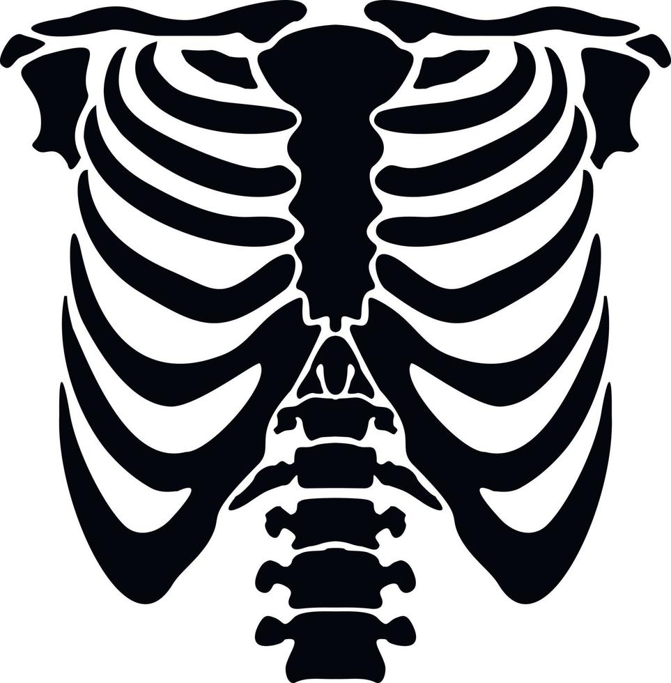 thorax van skelet, grunge vintage design t-shirts vector