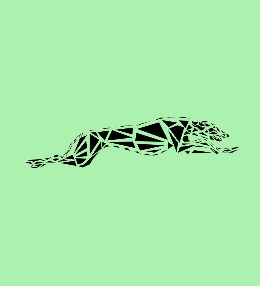 uniek ontwerp van windhond hond illustratie in abstract meetkundig vorm geven aan. vector