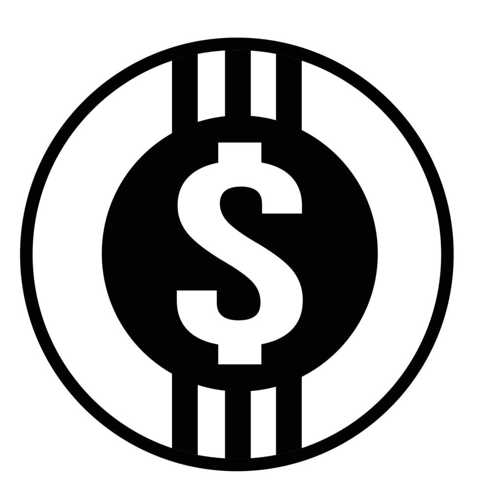 dollar munt pictogram vector