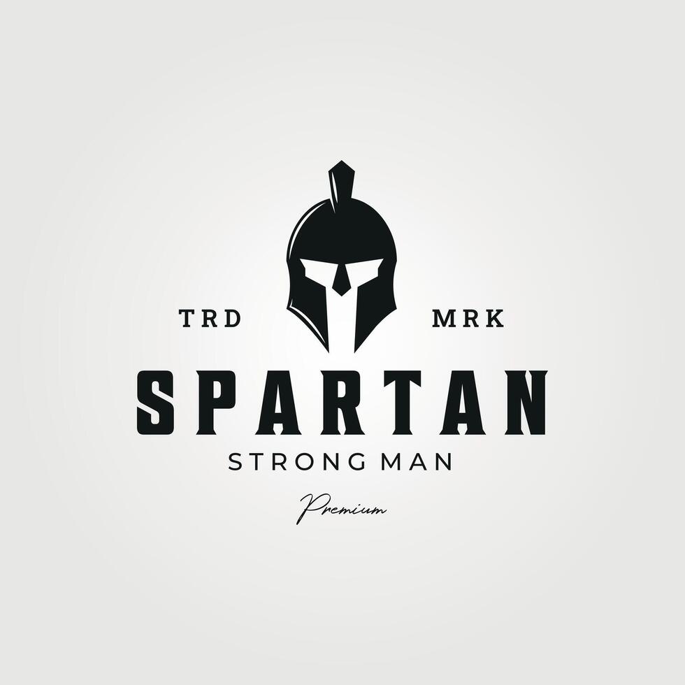 spartaans logo icoon wijnoogst illustratie ontwerp vector