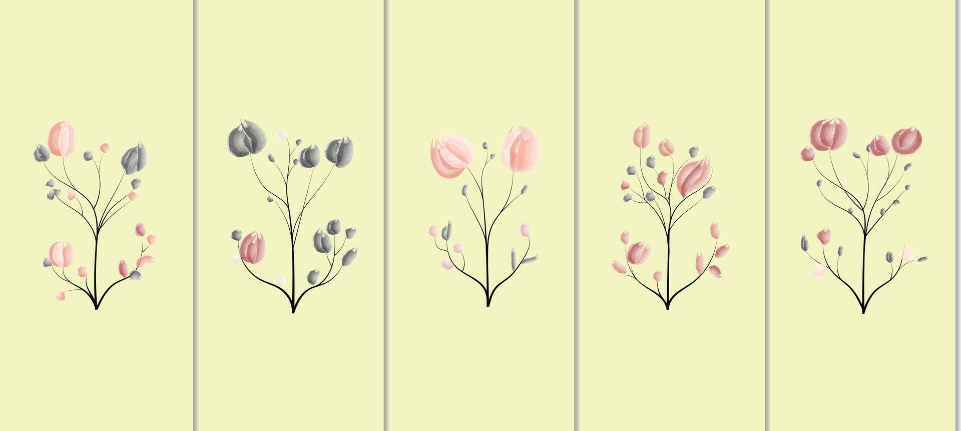 waterverf bloemen achtergrond beeld vector