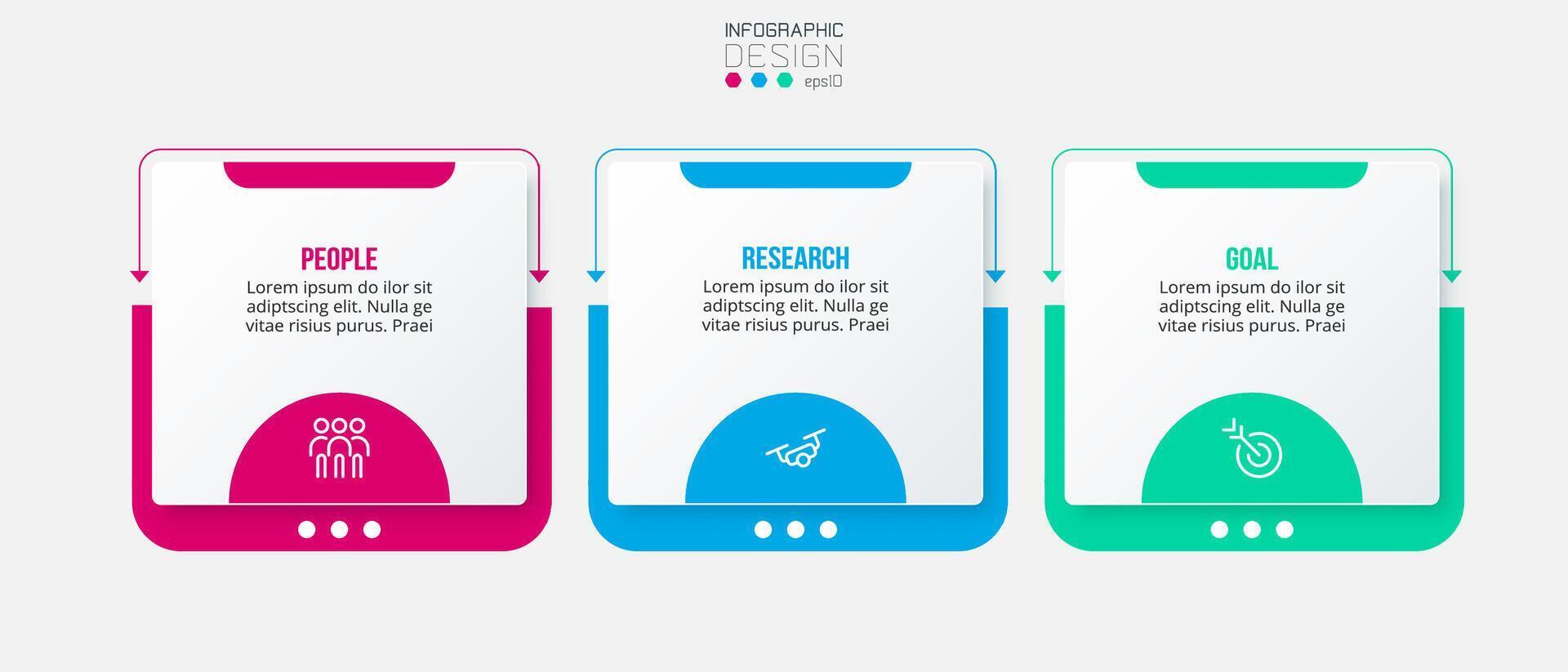 bedrijfsconcept infographic sjabloon met optie. vector