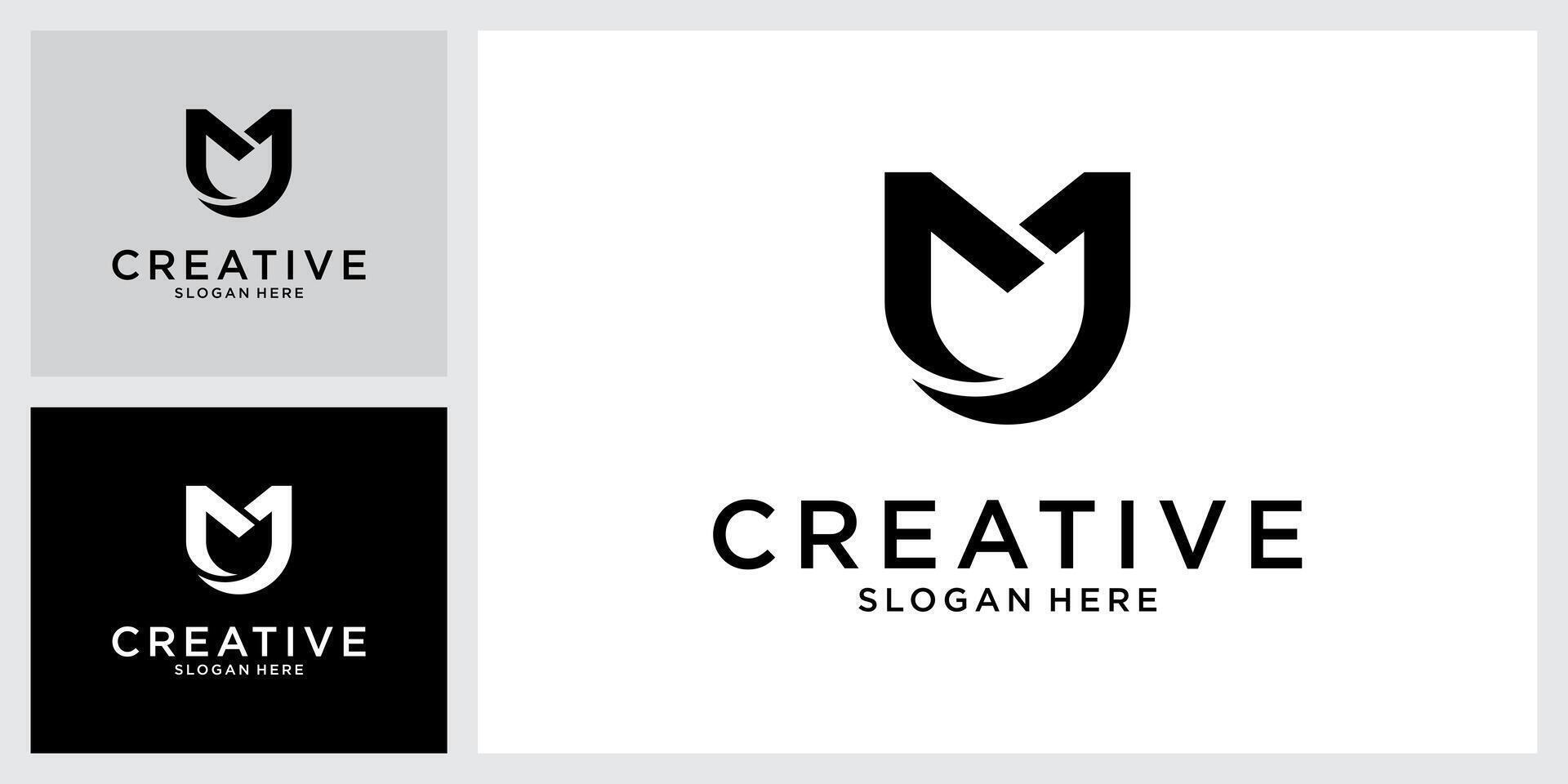mj of jm eerste brief logo ontwerp vector