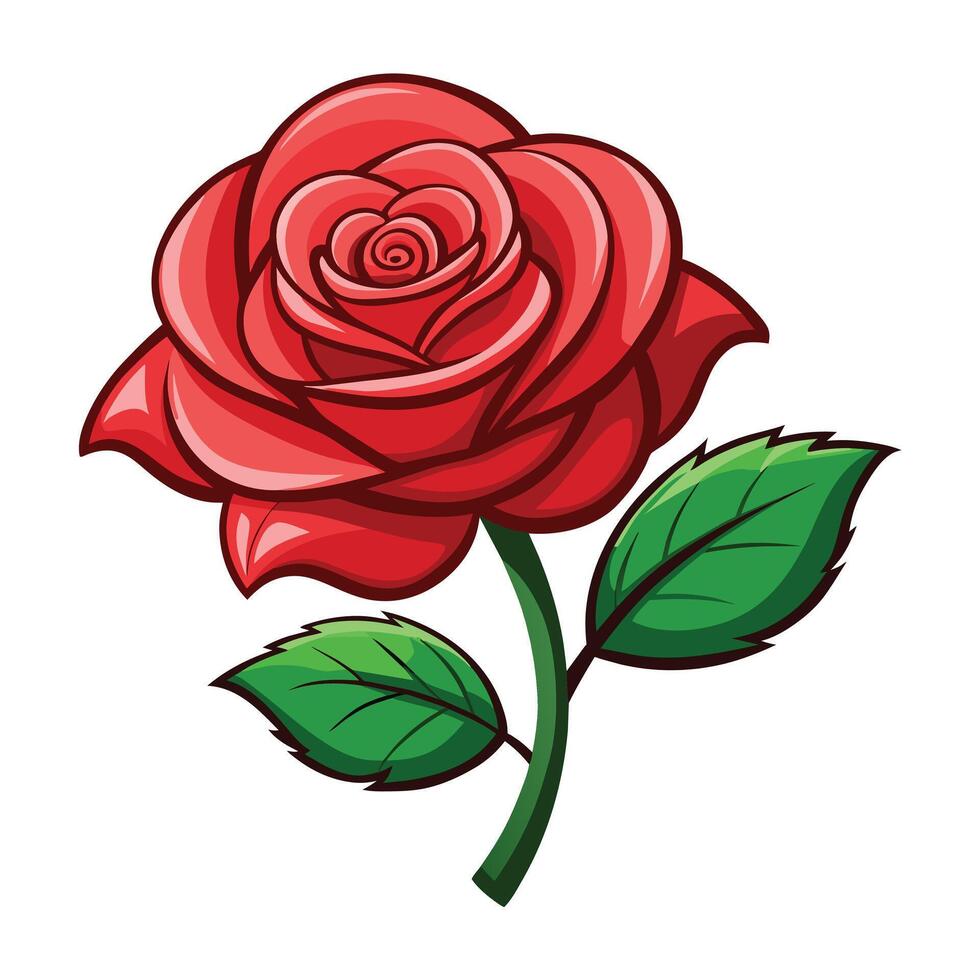 illustratie van roos Aan wit vector
