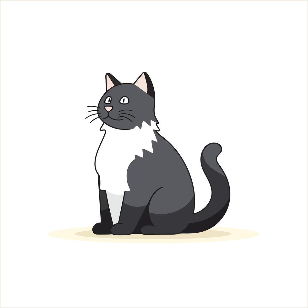 schattig kat gemakkelijk illustratie wit achtergrond vector