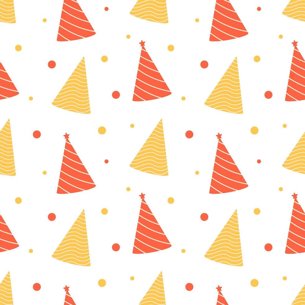 naadloos patroon met verjaardag partij hoeden. illustratie vector