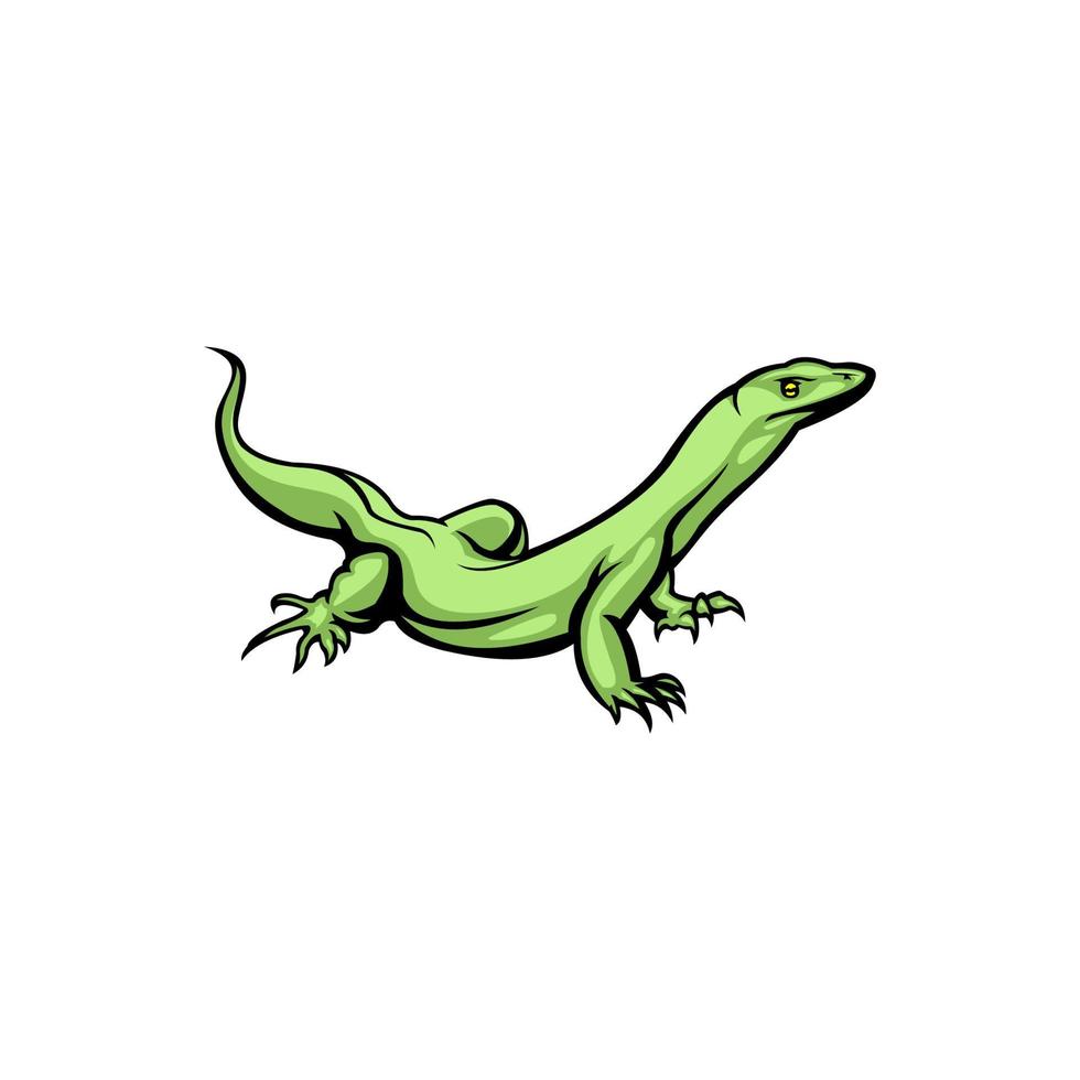 goanna reptiel dier vector logo