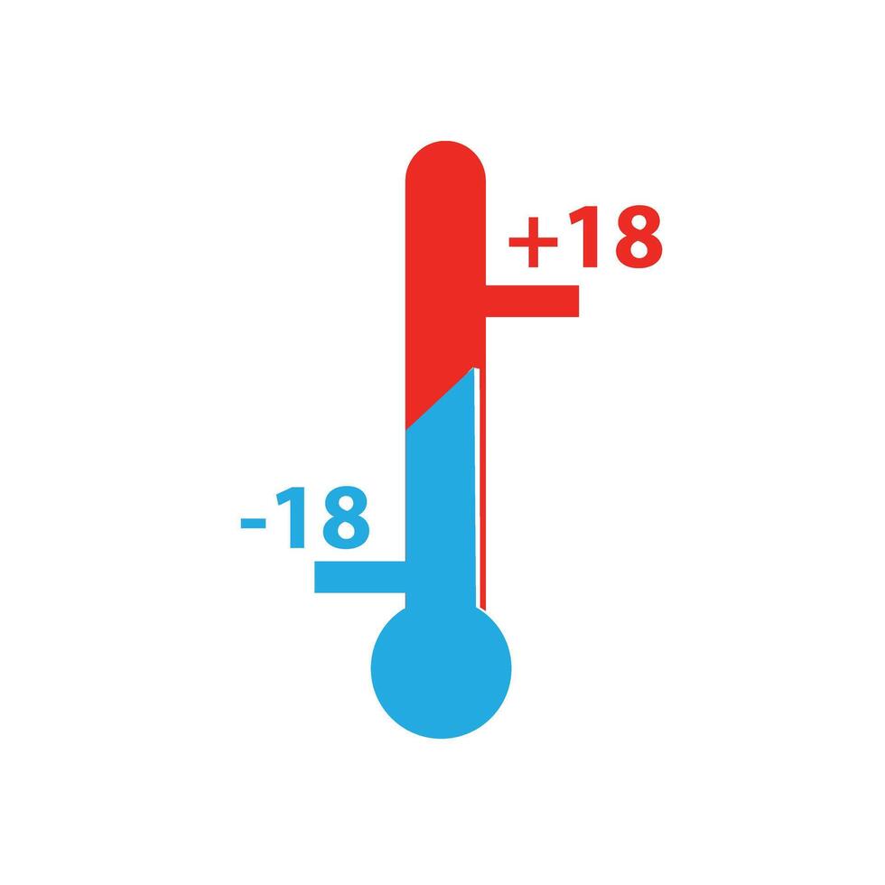 teken thermometer Verzending symbool geïsoleerd. opslagruimte temperatuur reeks voor doos vector