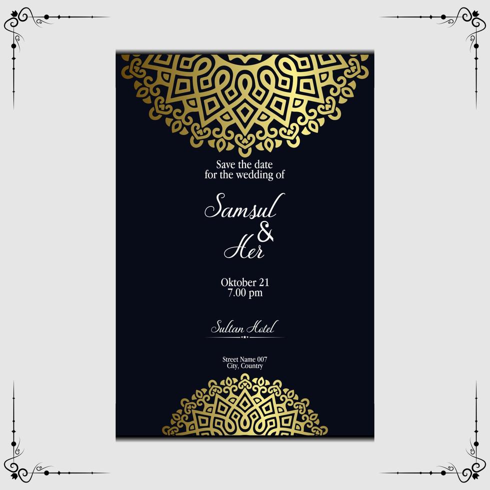 luxe decoratieve mandala-achtergrond met arabisch islamitisch vector