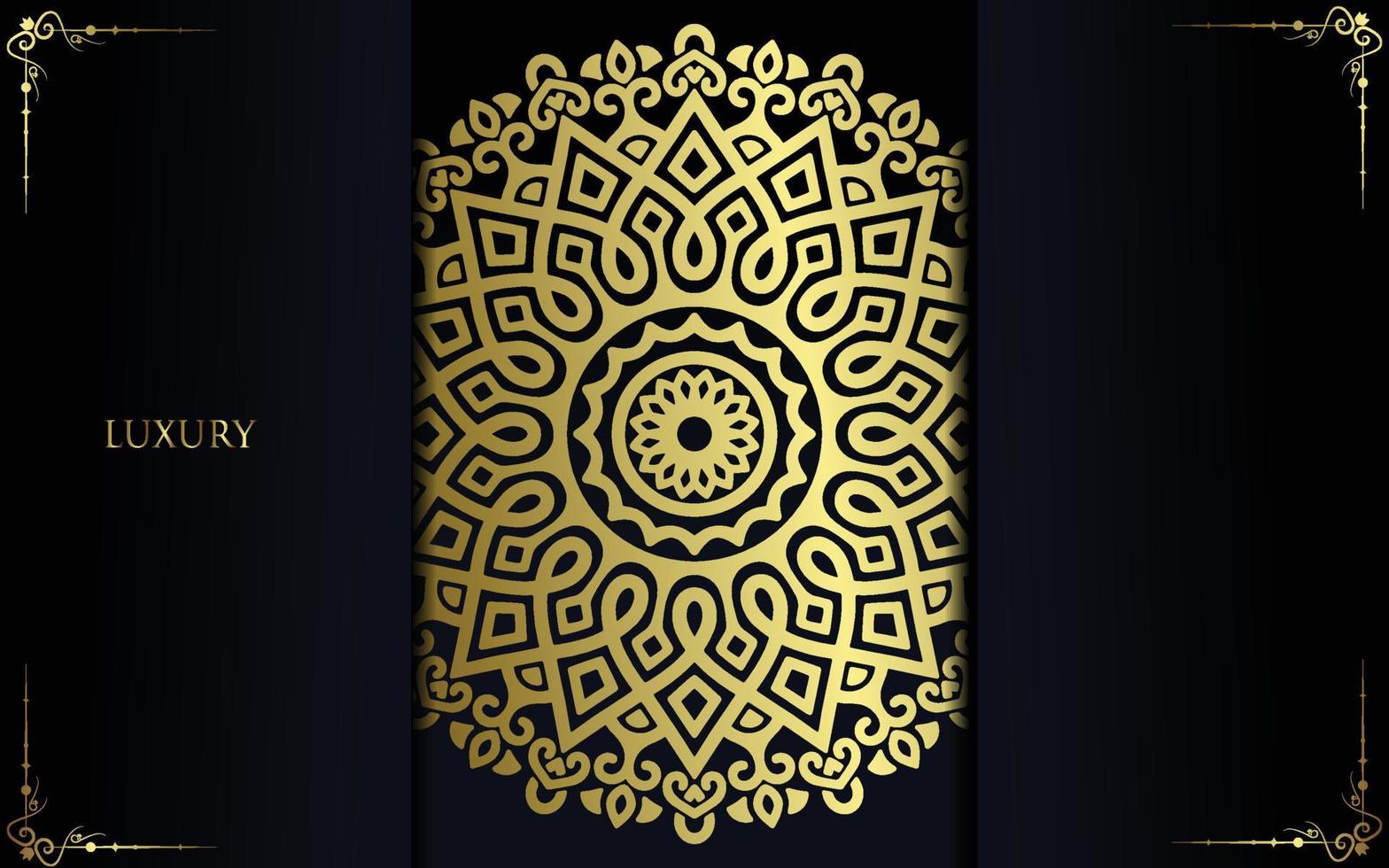 luxe decoratieve mandala-achtergrond met arabisch islamitisch vector