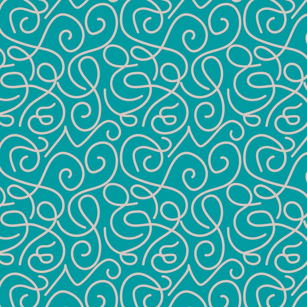 golven naadloos patroon. illustratie met gekruld golven. abstract ornament met spiralen. rimpeling zee. vector