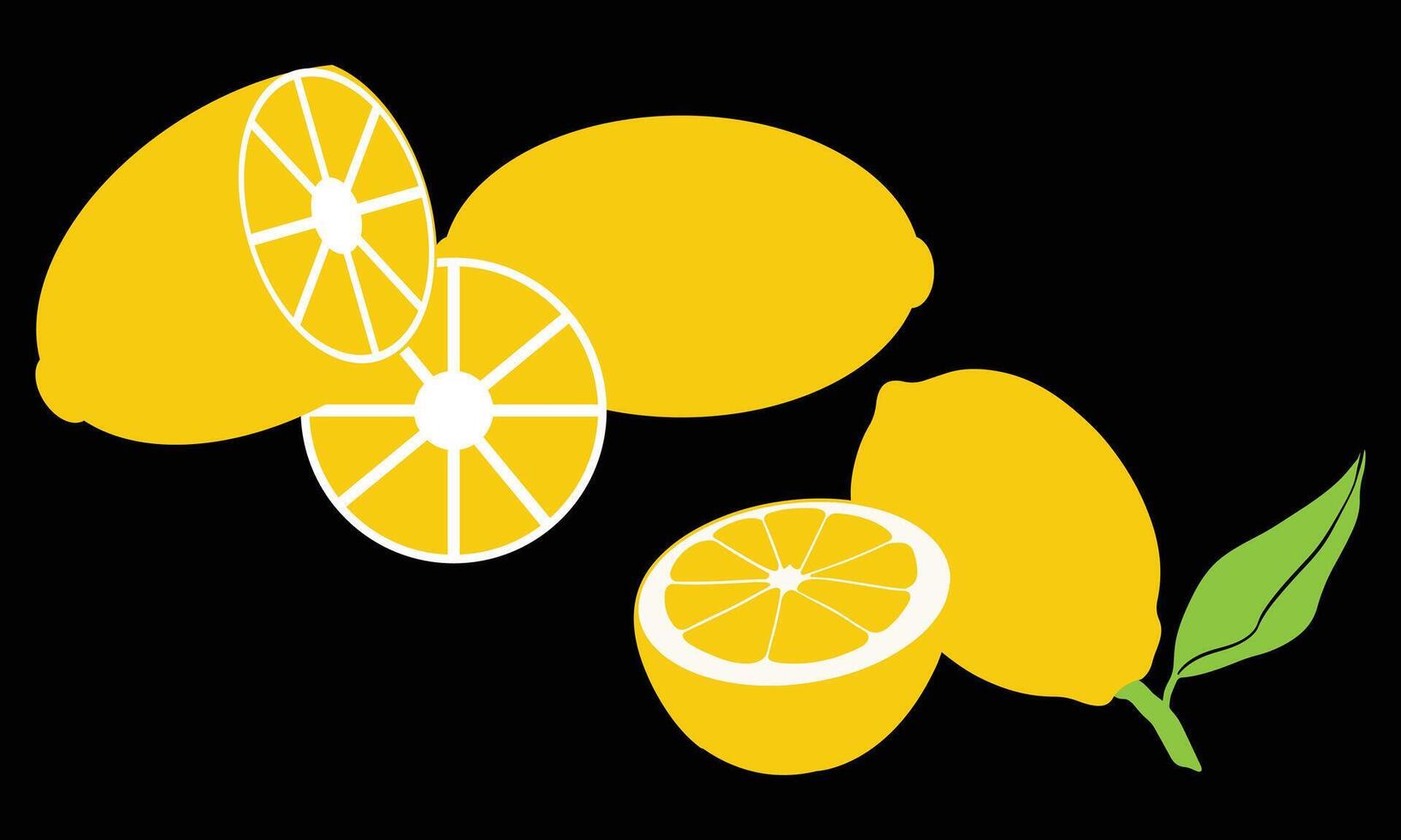 citroen ontwerp en illustratie bundel. vector