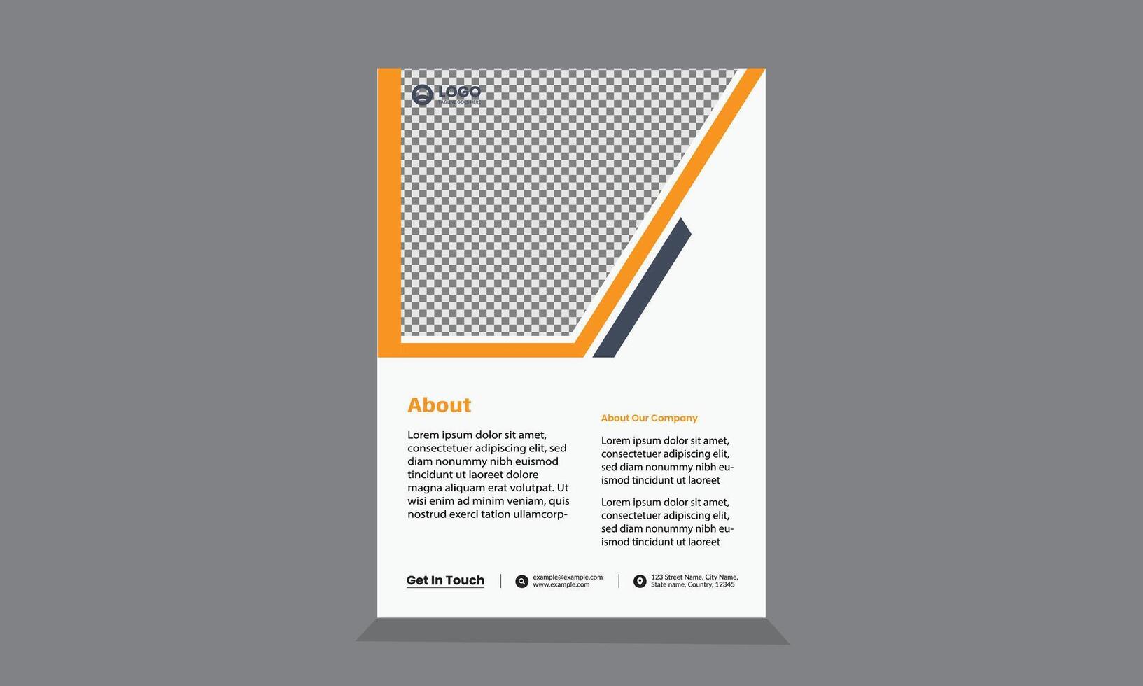 poster folder brochure brochure Hoes ontwerp lay-out ruimte voor foto achtergrond, illustratie sjabloon in a4 grootte vector