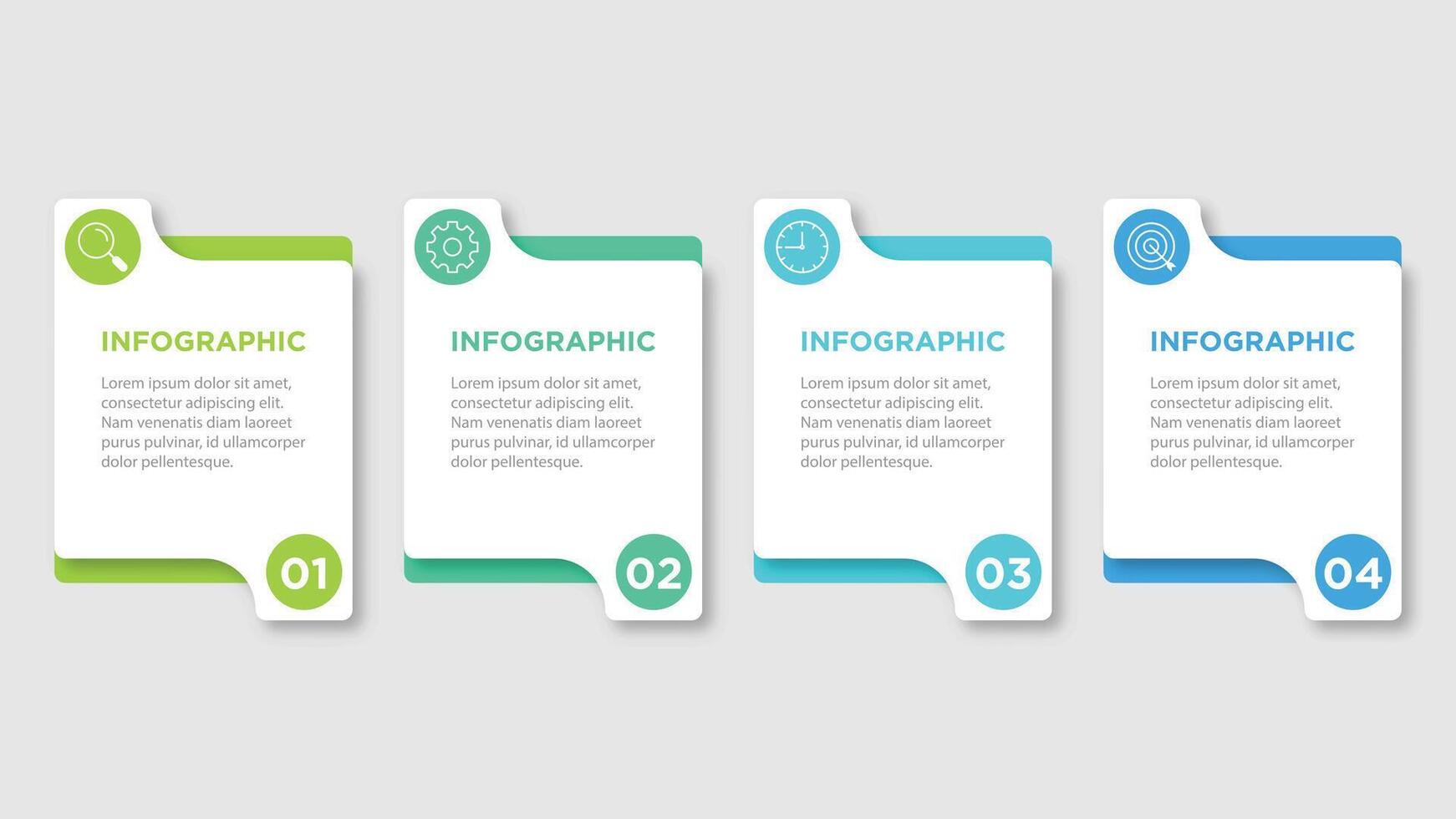 infographic ontwerp bedrijf sjabloon met pictogrammen en 4 opties of stappen. vector