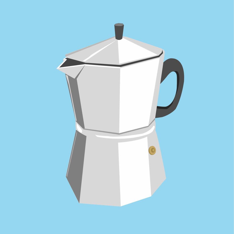 koffie mokka pot icoon vector