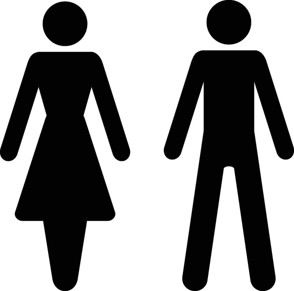 unisex Toiletten openbaar faciliteit iso symbool vector