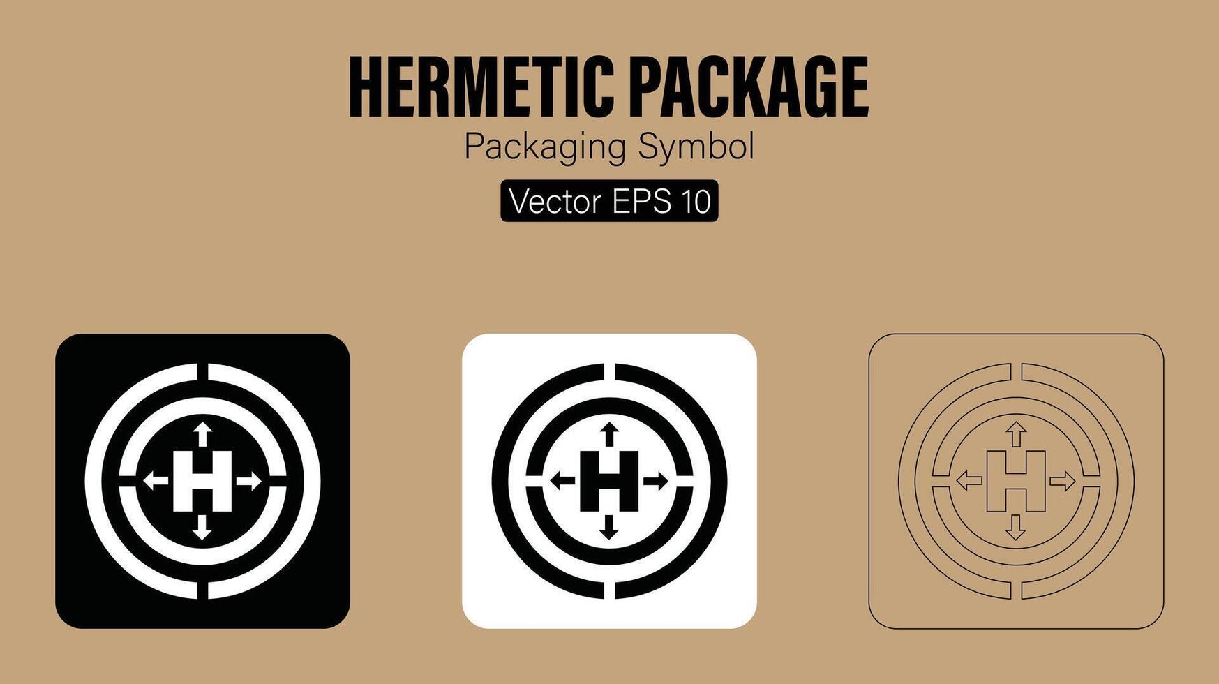 hermetisch pakket verpakking symbool vector