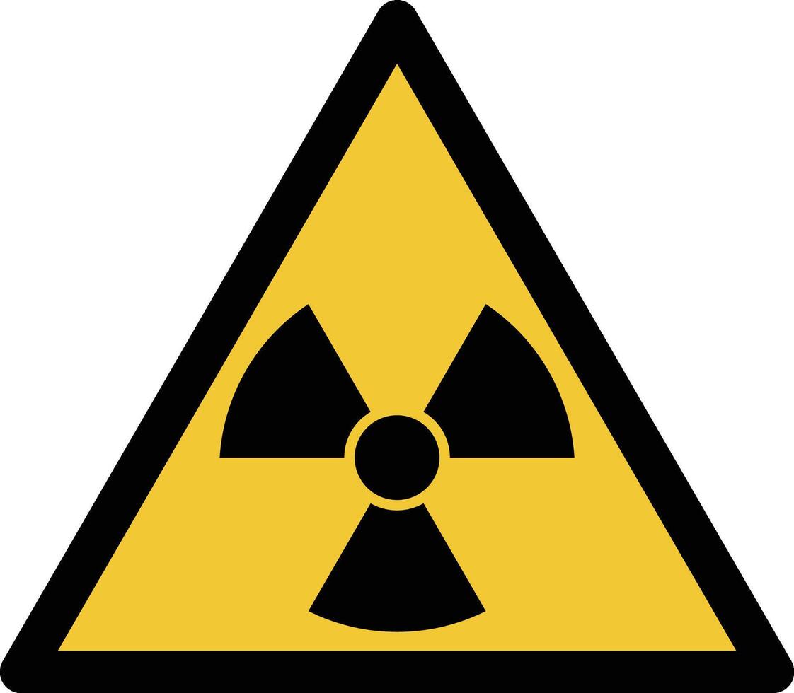 radioactief materiaal iso waarschuwing symbool vector