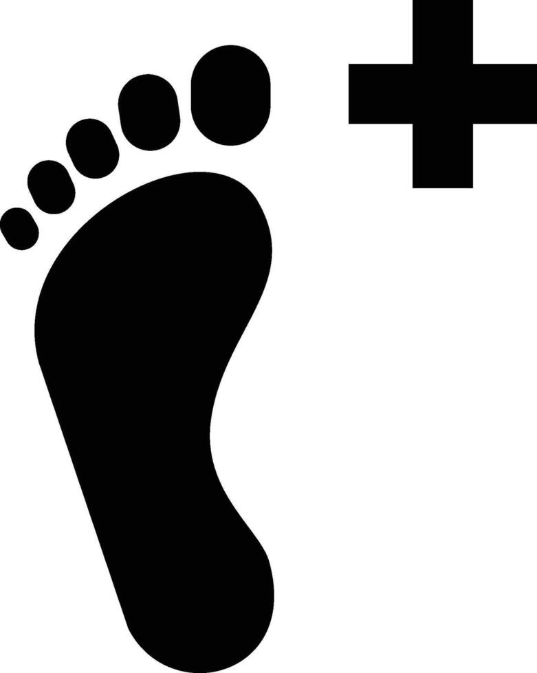 voet zorg of podologie iso symbool vector