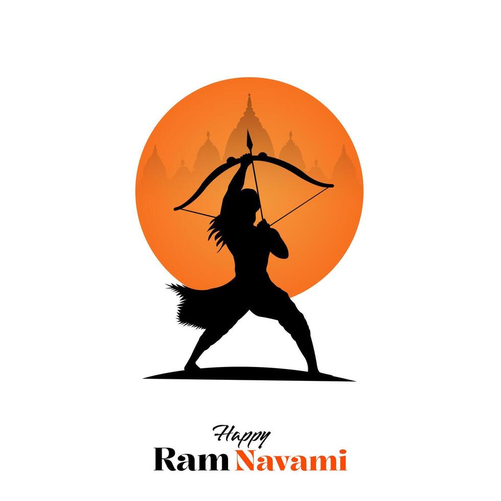 happy ram navami festival van india social media post vector