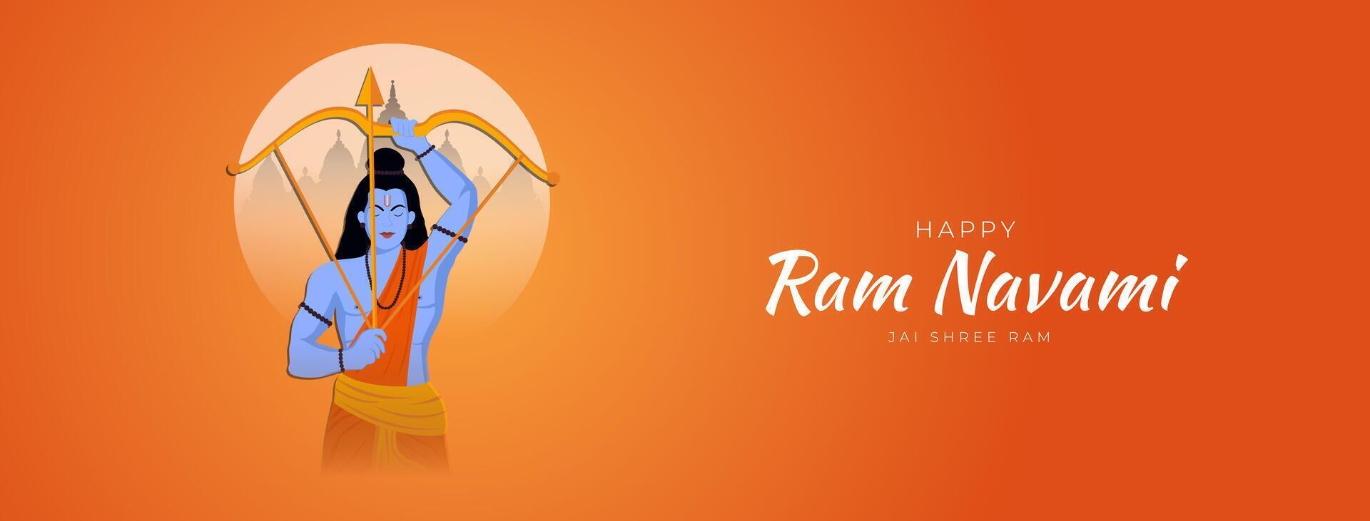 happy ram navami festival van india social media post vector