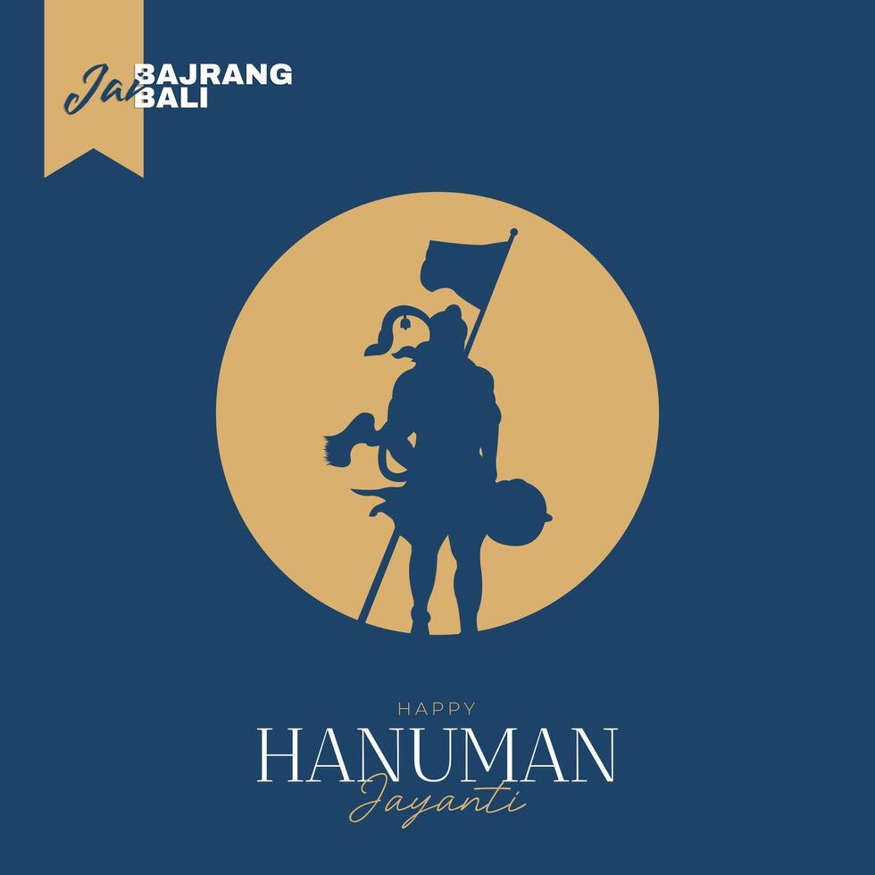 gelukkig Hanuman Jayanti sociaal media post de festival van Indië vector