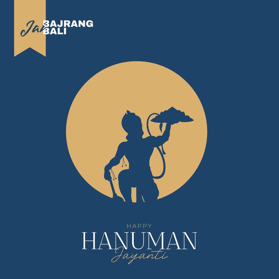 gelukkig Hanuman Jayanti sociaal media post de festival van Indië vector