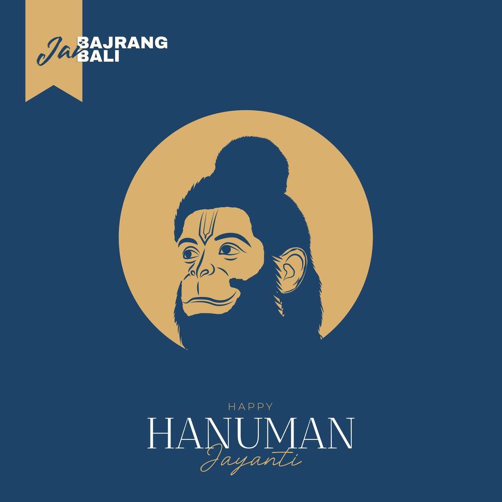 gelukkig Hanuman Jayanti sociaal media post de festival van Indië vector