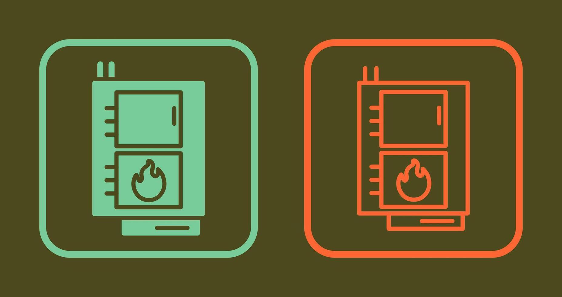 solide brandstof boiler icoon vector