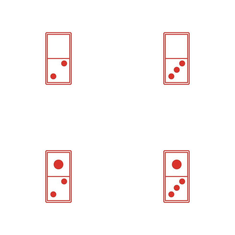 domino kaart logo ontwerp illustratie vector