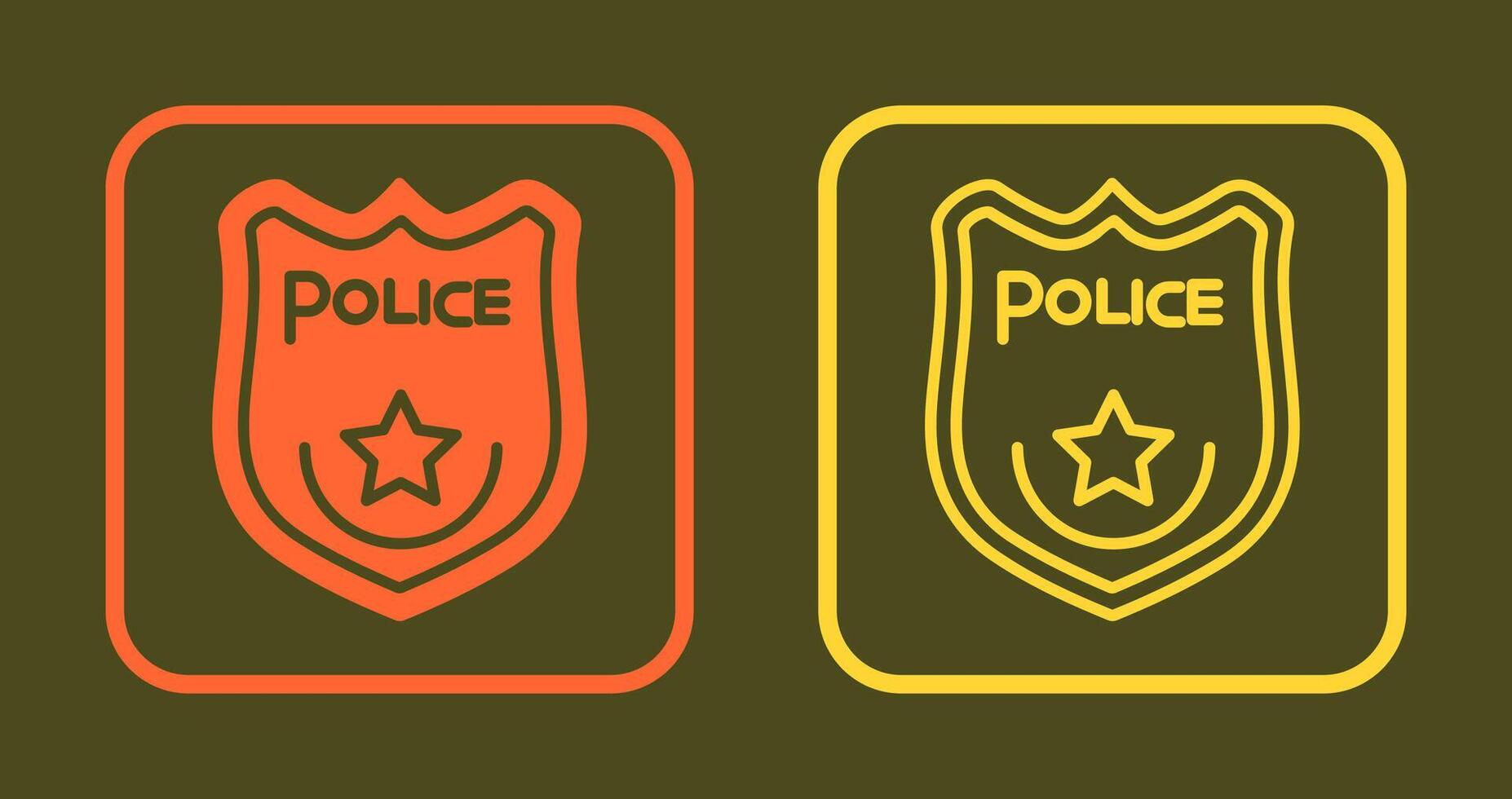 politie badge icoon vector