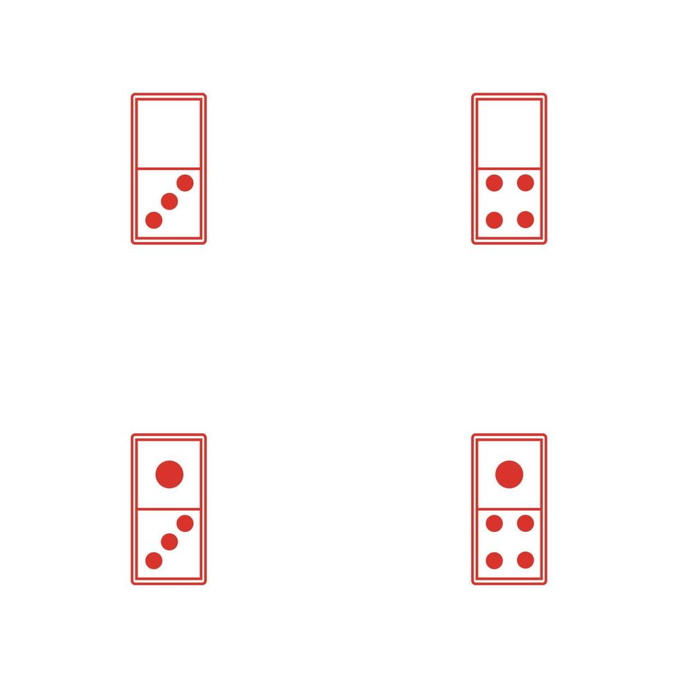 domino kaart logo ontwerp illustratie vector