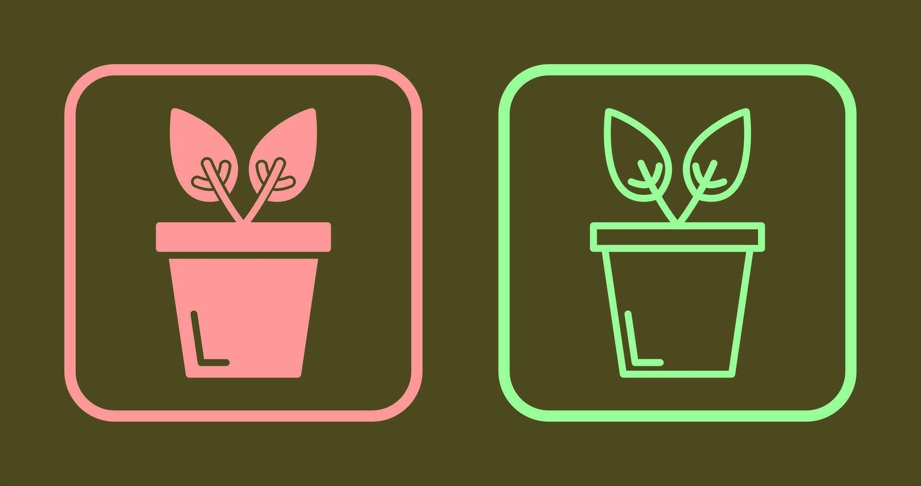 plant pot icoon vector