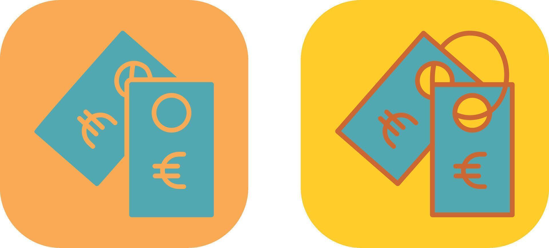 euro label icoon vector