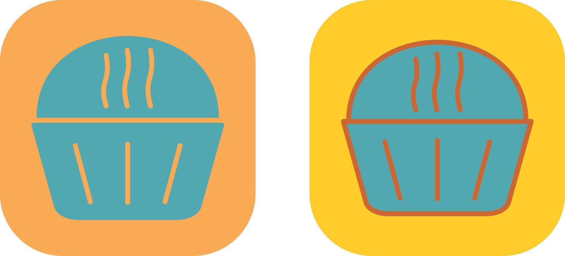 crème muffin icoon vector