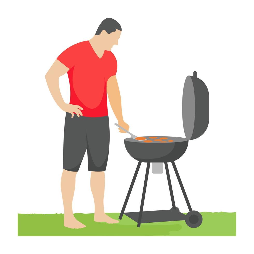 gegrilde voedselconcepten vector