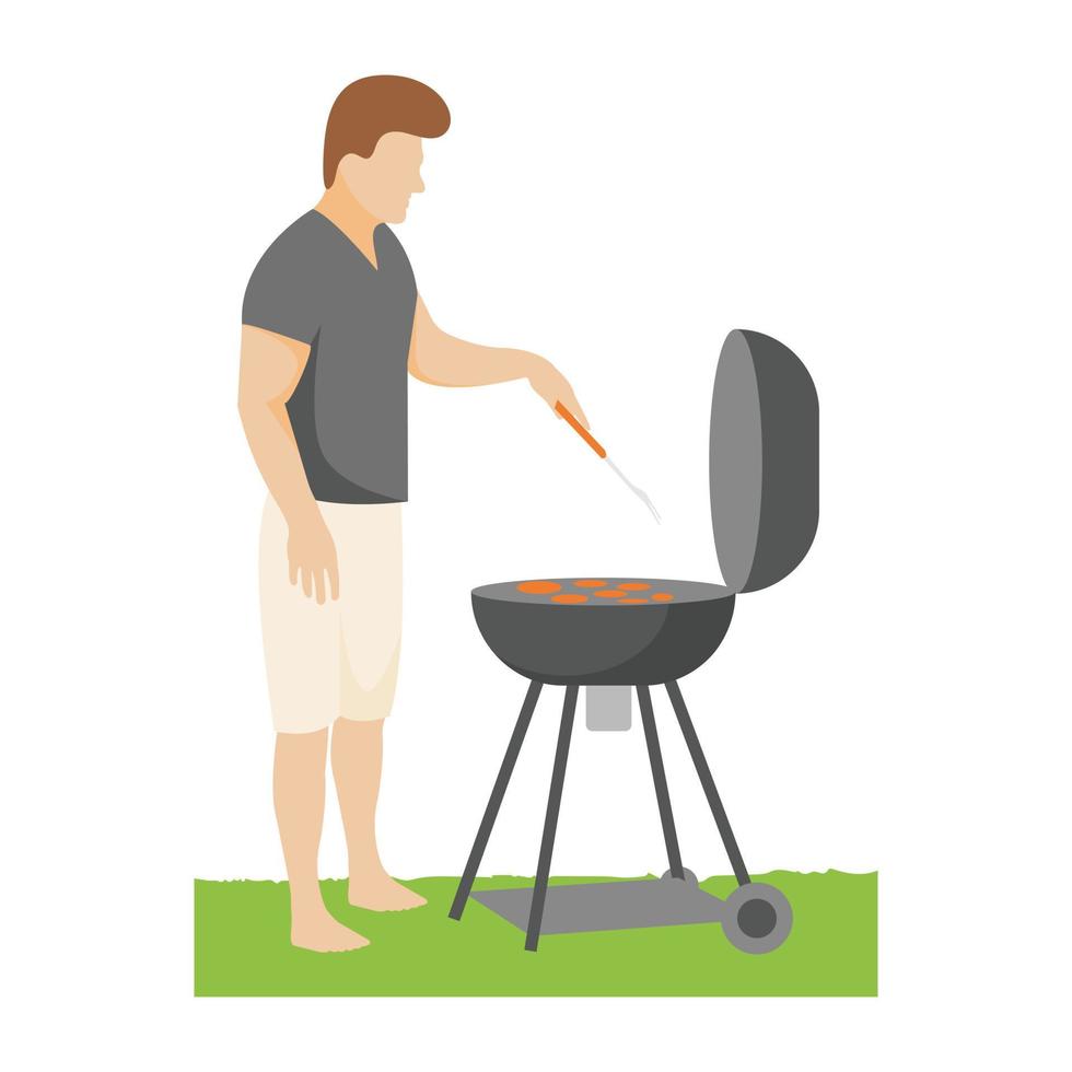 gegrilde voedselconcepten vector