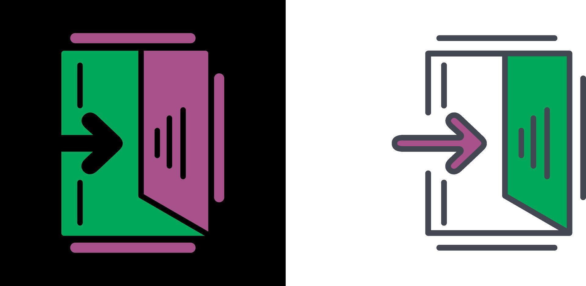 Uitgang teken icoon vector