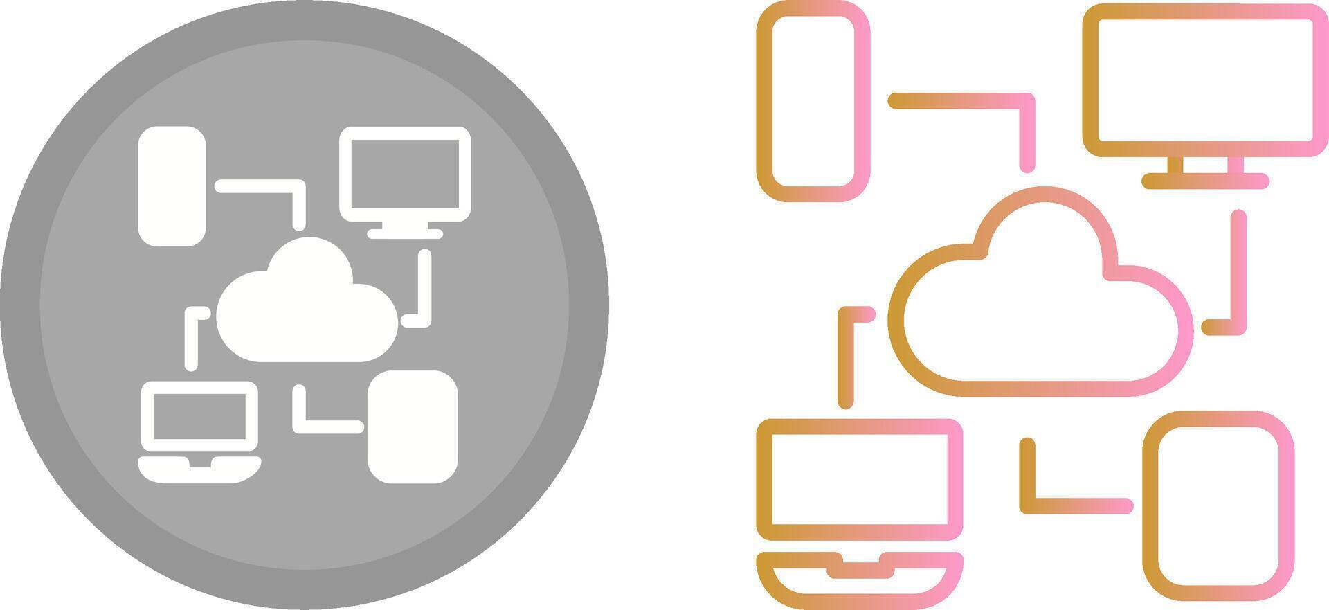 cloud computing-pictogram vector