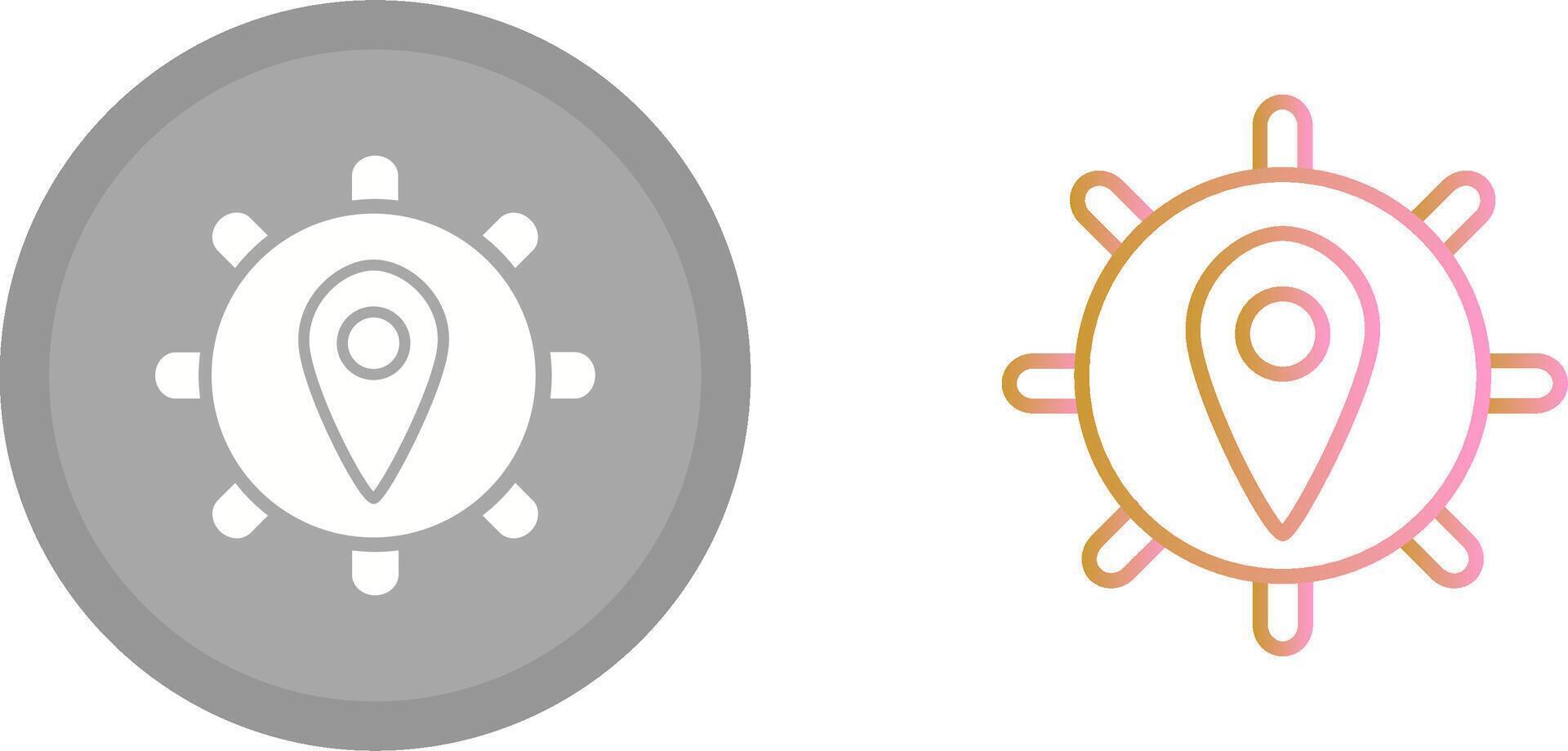 locatie-instellingen pictogram vector