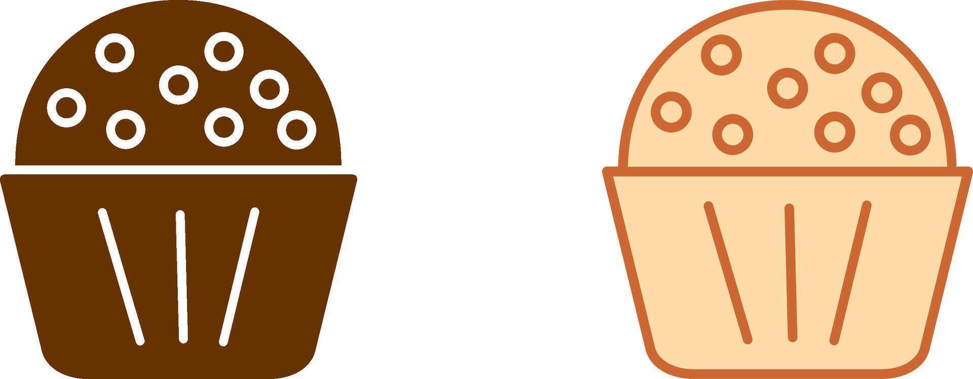 chocolade muffin icoon vector