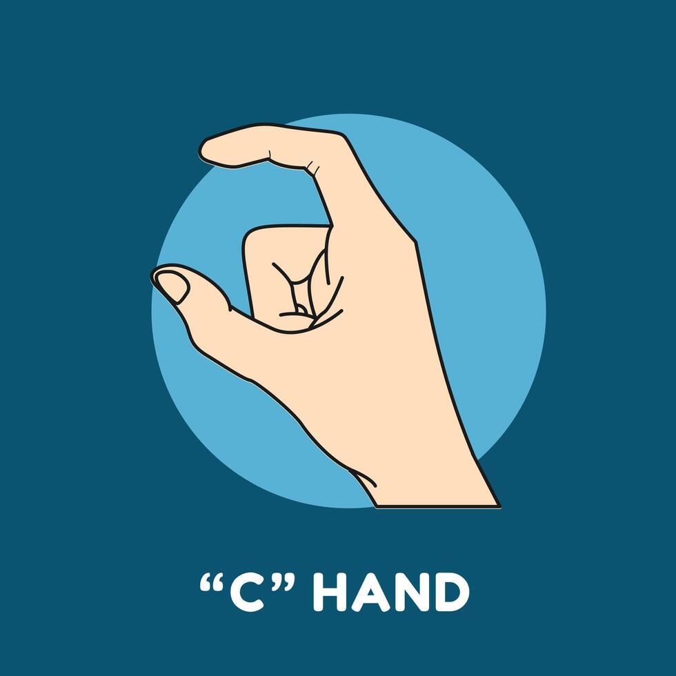 hand- vorm vinger positie illustratie vector