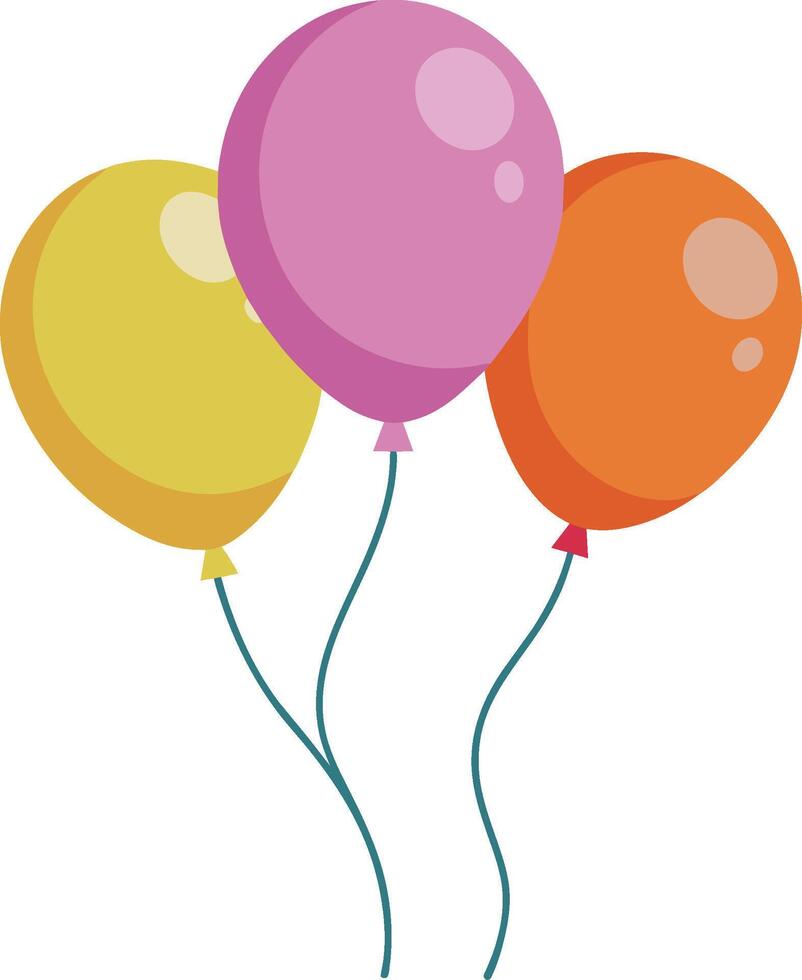 kleurrijk ballonnen gelukkig vieren vector