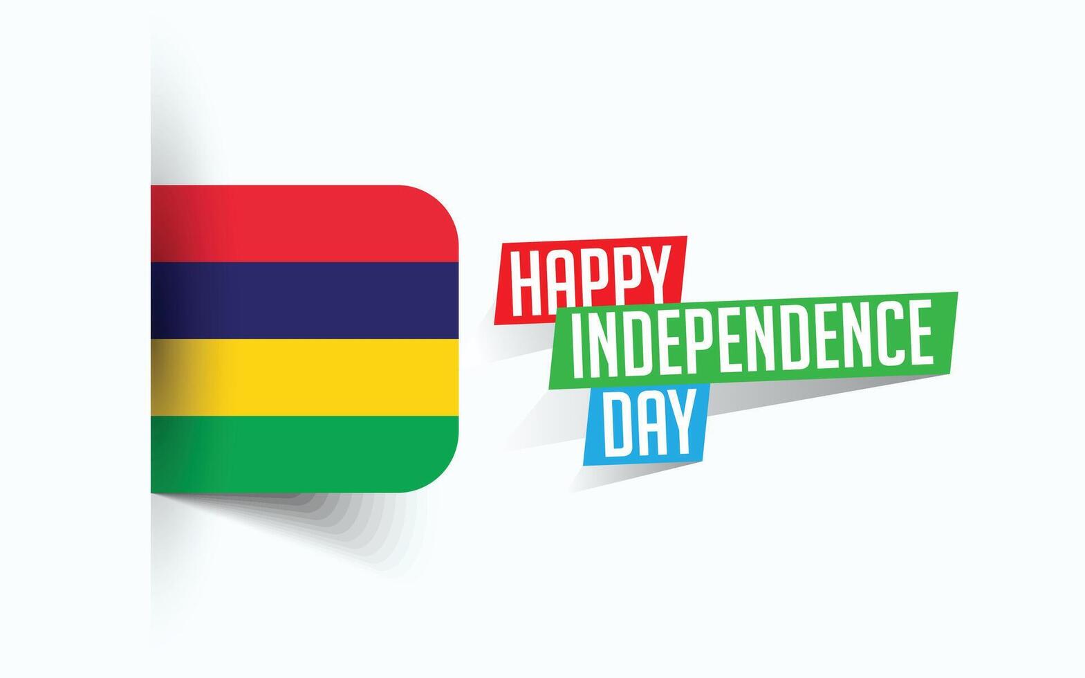 gelukkig onafhankelijkheid dag van Mauritius illustratie, nationaal dag poster, groet sjabloon ontwerp, eps bron het dossier vector
