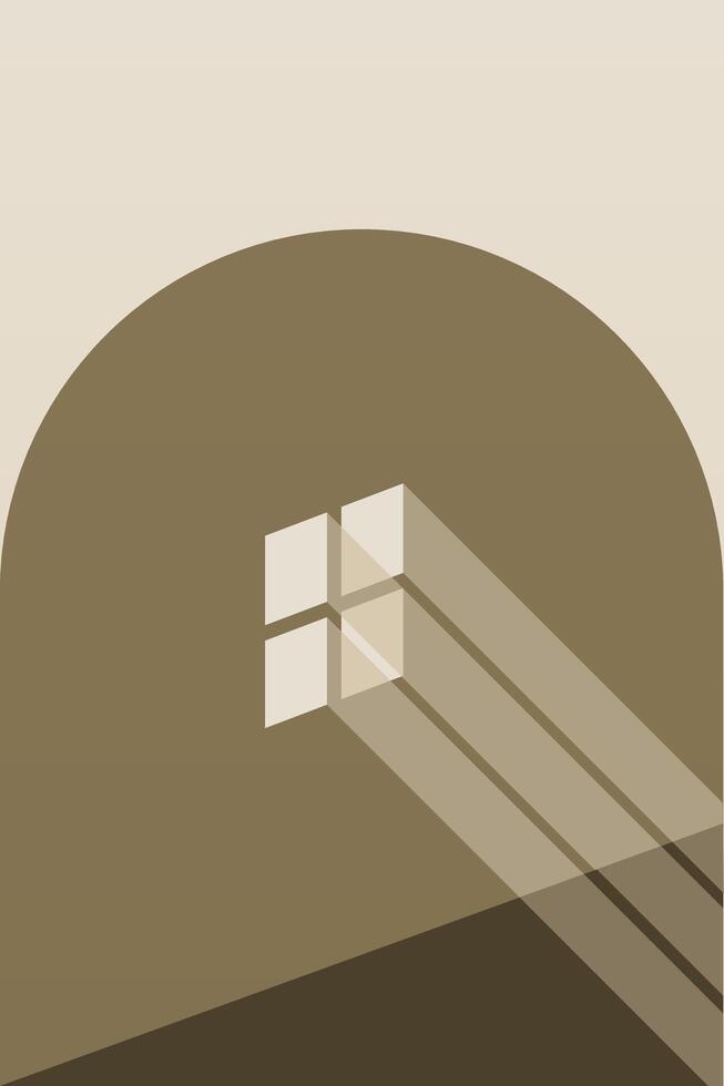 modern minimalistische huis venster illustratie achtergrond vector