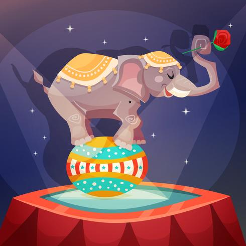 Circus olifantsposter vector